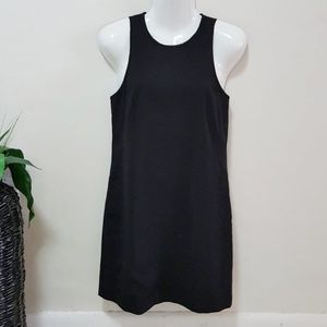 Anthropologie Collective 4C Dress Solid Black Shift Sleeveless Work Career Sz 2